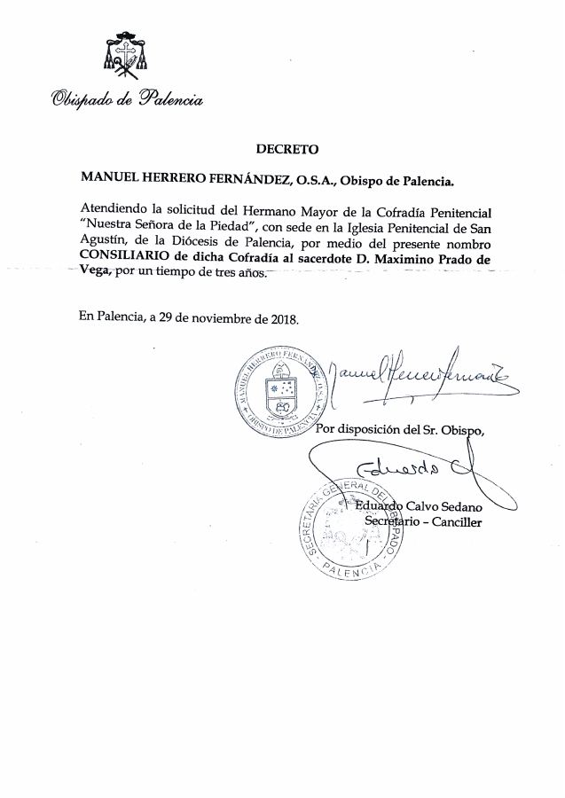 Portada de Decreto Nombramiento Consiliario