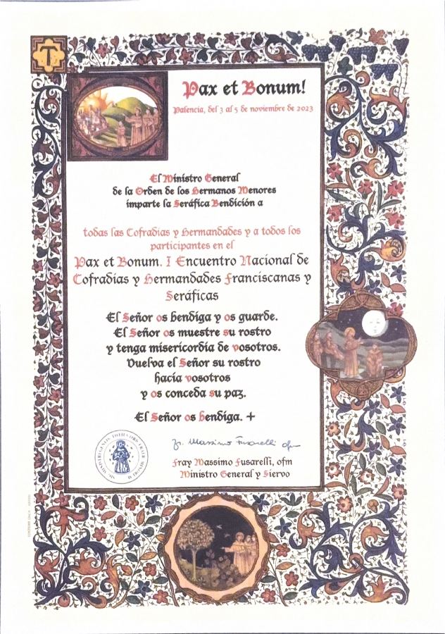 Portada de Bendición Seráfica Pax Et Bonum