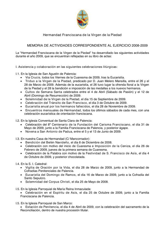 Portada de Memoria De Actividades 2009