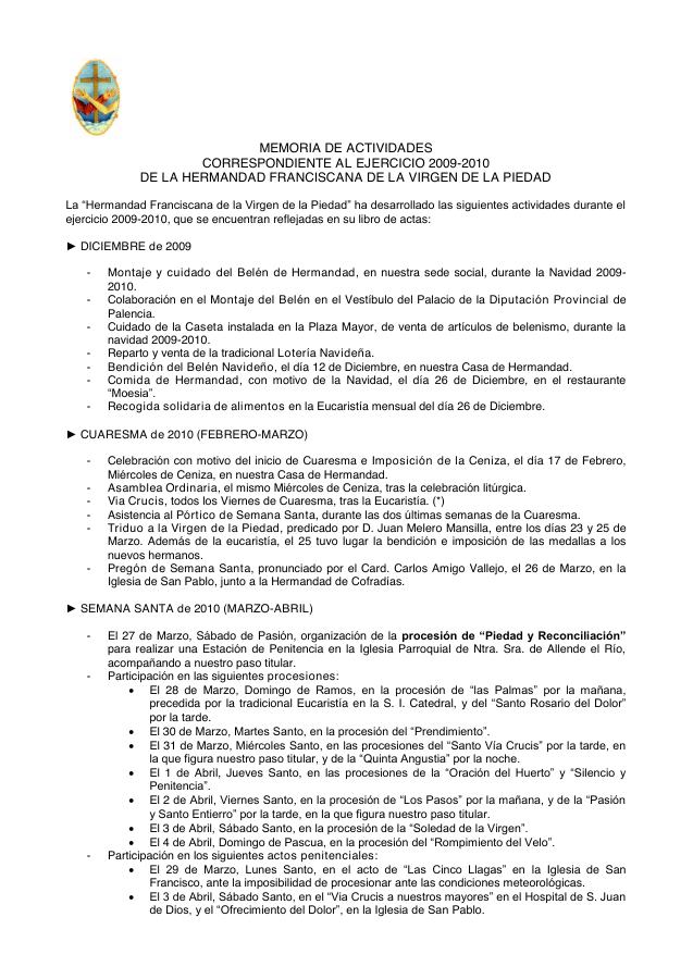Portada de Memoria De Actividades 2010