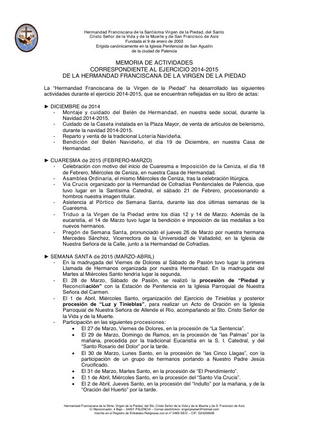 Portada de Memoria De Actividades 2015
